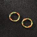 wholesale Gold-plated 925 ancient silver fittings, enamel peace ring, bamboo joint running ring, bead ring, closed ring for DIY bracelet cord weaving-0-2