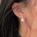 wholesale S925 Sterling Silver Pearl Ear Studs for Women, New Korean Style Ethereal Elegant Versatile Earrings-0-4
