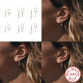 wholesale S925 Sterling Silver Zircon Ear Hoops, Cross-border Hot Sales, Elegant and Versatile Fashion Ear Clasps-0-1