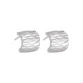 wholesale S925 Sterling Silver 236 Diamond Carved Curved Stud Earrings Women Minimalist Style Small Ins Original Elegant Versatile Silver Jewelry-0-4