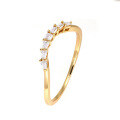 wholesale S925 Gold-Plated Stackable Zirconia Row Diamond Ring, Factory Direct Wholesale-0-0