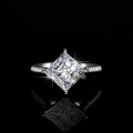 Sterling Silver 3ct Moissanite Ring, Women's Princess Radiant Square Cut Wholesale-0-2