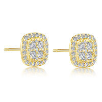 Metal French Light Luxury Lady Earrings, Wholesale Direct.-French-style understated luxury earrings [K Yellow]