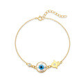wholesale 925 Sterling Silver Hand Charm Evil Eye Blue Bead Creative BraceletINS-0-4
