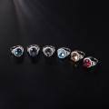 wholesale S925 Sterling Silver Natural Topaz Ring Fashion Luxury High-End Setting 6 Carat Colored Gemstone Ring-0-1