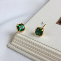 wholesale 925 Sterling Silver Women's Earrings With Zircon And Emerald,。-0-5