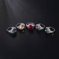 wholesale S925 Silver Designer Luxury Ring with Natural Topaz, High-End Jewelry Featuring Natural Gemstone-0-3
