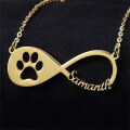 wholesale Metal jewelry with adorable pet paw prints and customizable name necklace as a gift for girlfriend-0-1
