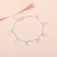 wholesale S925 Silver Tide Xiaobai Niche Thin Bracelet for Women, Student Girl's Small Accessory Hand Jewelry Sweet Girl Tiny Play-xb1072-white gold