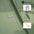 S925 Sterling Silver Butterfly Moissanite Layering Necklace-0-36