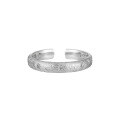 wholesale S925 Sterling Silver 376 Micro-Pavé Diamond Matte Brushed Ring for Women, High-End Minimalist Small Band Ring with Original Ins Style-0-4