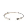 wholesale 999 Silver Peace and Joy Bracelet for Women, Small Niche Design, New Chinese Style, Bright Surface, Open-Ended Silver Bangle Wholesale-0-4