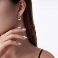 Silver Gold Fashion Hypoallergenic Earrings Moissanite Light Luxury-0-2