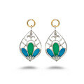 wholesale S925 sterling gold-plated enamel process new Chinese-style earring pendant-0-4