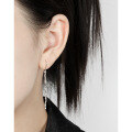 wholesale S925 Sterling Silver Korean Style Minimalist Textured Branch Design Ear Studs for Women-0-3