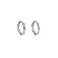 wholesale S925 Sterling Silver Korean Version Ins Minimalist Design Versatile Rice Grain Olive Bead Textured Ear Clips for Women-0-5