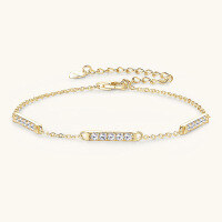 wholesale S925 Sterling Silver European and American Cross-Border Minimalist Moissanite Bracelet, Ins Niche Design Forest Wholesale-White 0.45 carat