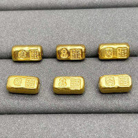 wholesale Metal material: S925 ancient method silver gold-plated Engraved wealth-inviting treasure gourd transfer bead straight tube five-way god of wealth DIY braided rope-A lucky gourd