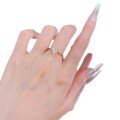 wholesale 925 silver gold-plated new jewelry 6*6 princess-cut single diamond ring for women, minimalist and elegant women's ring band-0-4