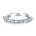 wholesale Sterling Silver Small Pavé V-Shaped Ring Set with Zirconia for Women, Stackable Thin Band for Index or Pinky Finger Fashion-0-20