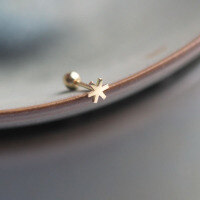 wholesale 9K Gold Star Ear Cartilage Piercing, Minimalist, Sparkly, Elegant, and Unique-9K