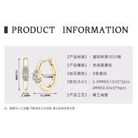 Sterling Silver Exaggerated European Cross-border Earrings with Moissanite Stars [Clearance Free Shipping]-Style I [Clearance Sale with Free Shipping] Gold  925 Silver