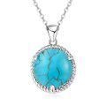S925 Silver Y-Shaped Teardrop Emerald Imitation Pendant Necklace-0-17