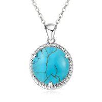 S925 Silver Y-Shaped Teardrop Emerald Imitation Pendant Necklace-N styles available [Clearance Sale, Free Shipping] 12mm  925 Silver