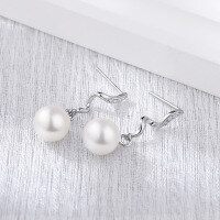 wholesale S925 Sterling Silver Small and Unique Design Summer Freshwater Pearl Earrings Long Tassel Drop Earrings Cross-border New Accessories-Shell Pearl Earrings-with Plastic Earplugs 925 Silver