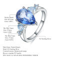 wholesale S925 Silver Designer Luxury Colorful Crystal Ring, European and American Fashion High-End Gemstone Ring-0-5