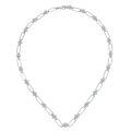 wholesale 18k Gold Plated Silver 45mm Round D Color Moissanite Paperclip Necklace in Vintageins-0-5