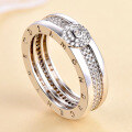 wholesale S925 Sterling Silver Men's Ring Men's Pure Silver European and American Popular Style Minimalist Men's Ring High-End Diamond Ring Men's Hip Hop-0-3
