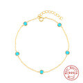 wholesale S925 Sterling Silver Trendy Super Sparkly Turquoise Bracelet Accessories-0-0