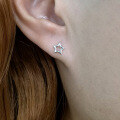 wholesale Sterling Silver Hollow-out Five-pointed Star Earrings, Fashion Minimalist Versatile Daily Wear Ear Accessories-0-3