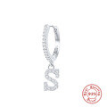 wholesale S925 Sterling Silver Single 26-Letter Alphabet Ear Hoop,INS-0-29