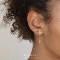 wholesale S925 Sterling Silver Geometric Rhombus Design Round Head Stud Earrings for Women,。-0-0