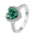 wholesale S925 Sterling Silver 1-Carat Heart-Shaped Moissanite Ring for Women, High-End Sense Jewelry Silver Accessories-0-20