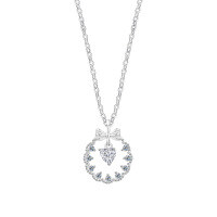 Sterling Silver Iridescent Butterfly Necklace, a Light Luxury Versatile Pendant-S925 Sterling Silver + Zircon  925 Silver