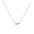 wholesale S925 Sterling Silver Solid Little Eggplant Silver Tube Necklace for Women, Xiaohongshu Viral High-End Niche Collarbone Chain-0-4