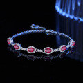 wholesale S925 Sterling Silver Cross-Border Colorful Zircon Bracelet for Women, Adjustable Luxury Fashion Versatile High-End Sense Jewelry Bangle-0-5