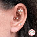 wholesale S925 Sterling Silver Single Marquise Cut Diamond Threaded Ear Cuff for Cartilage, a Trendy and Creative Earring-0-2