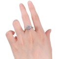 wholesale S925 Sterling Silver Moissanite Ring for Women, GRA Classic Eight-Claw Ring Setting, Wholesale from Manufacturer with Certificate-0-4