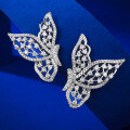 wholesale S925 Sterling Silver Hollow Butterfly Earrings for Women New Simple and Personality Earrings Ins Cross-Border Dropshipping-0-0