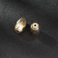 wholesale Metal S925 Silver Ancient Gold Thai Silver Antique DIY Accessories Tiger Tooth Dzi Bead Old Barrel Bead Spacer Beads Loose Beads Bracelet Ornaments-0-1
