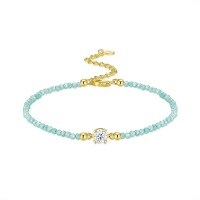 S925 Silver Gold Fashion Exquisite Moissanite Bracelet Hand Jewelry-50-point moissanite + colored zircon 4-inch 925 silver (16+5cm)