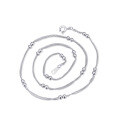 wholesale S925 Sterling Silver Women's Necklace Chain Without Pendant Men's Bead Chain Collarbone Chain High-End Sense Sweater Chain Plain Chain-0-15