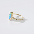 wholesale Gold Plated 925 Silver, Dunli Jewelry New Ins Style Synthetic Opal Women's Ring Source Factory Wholesale-0-2
