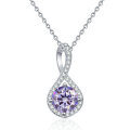 S925 Silver Moissanite Infinity Pendant Necklace-0-11