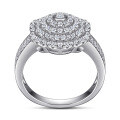 wholesale S925 Sterling Silver Women's Zirconia Full Diamond Row Ring, Light Luxury High-End Silver Jewelry, Cross-Border Wedding Ring for Women, European and American Style-0-2