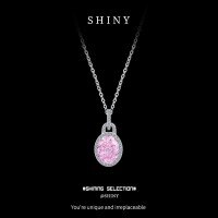Sterling Silver 1-Carat Pink Diamond Pendant Necklace, Amazon New,-S925 Sterling Silver + High Carbon Diamond